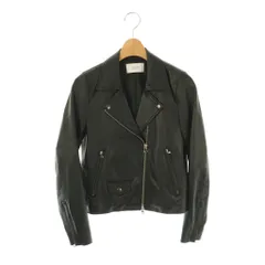 ステュディオス STUDIOUS ダブルライダースジャケット 革ジャン 0 黒 ブラック /AT ■OS