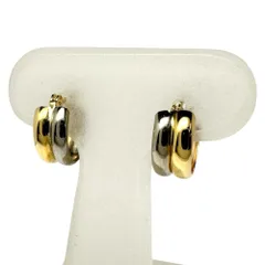 フープ ピアス K18ゴールド 18金 /K18WGホワイトゴールド 18金 1.0g レディース 【中古】【真子質店】【NN】