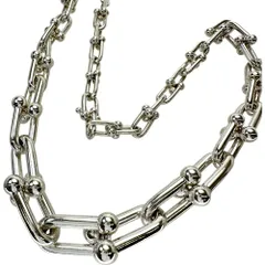 【TIFFANY&Co./ティファニー】ハードウェア グラジュエイテッド リンク ネックレス シルバー925 108.3g 46.0cm ユニセックス 【中古】【真子質店】【GD】