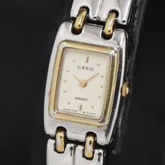 QZ セイコー CREO 4N20-5030 アイボリー文字盤 レディース腕時計 2000000 NSK KRK