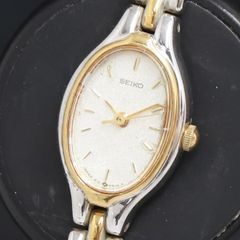新品電池 SEIKO 1F21-5A00 コンビカラー ホワイト文字盤 腕時計 新品電池 SEIKO 1F21-5A00 コンビカラー ホワイト文字盤 腕時計 - メルカリ