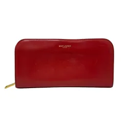 SAINT LAURENT PARIS(サンローランパリ) 長財布 - 326599 レッド ラウンドファスナー レザー