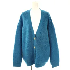 B&Y ユナイテッドアローズ BEAUTY&YOUTH ビューティー&ユース アクリルブレンド パイル Vネック カーディガン ニット 長袖 青 /NR ■OS ■SH