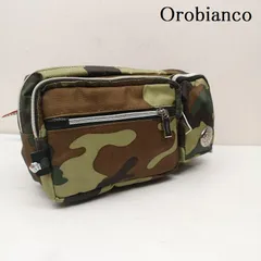 オロビアンコ 迷彩 カモフラ ウエスト ボディ バッグ ベルトバッグ ナイロン レザー メンズ - ISItems【USED】【古着】【中古】50151746