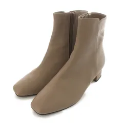 ダイアナ DIANA WELLFITオールレザー ショートブーツ スクエアトゥ 22.5EE グレージュ RN63685 /☆K