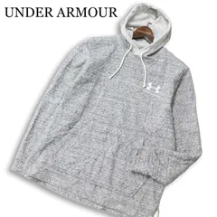 UNDER ARMOUR アンダーアーマー 通年★ ロゴ パーカー フーディー プルオーバー Sz.LG メンズ 灰 グレー