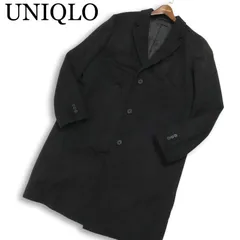 UNIQLO ユニクロ 秋冬★ ウール カシミヤ チェスター コート Sz.L　メンズ 黒