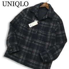 【新品 未使用】 UNIQLO ユニクロ 秋冬★ チェック柄 オーバー シャツ ジャケット Sz.S　メンズ