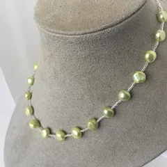 淡水本真珠★ビーズ入り★パールネックレス★ファッション★デザイン★ネックレス