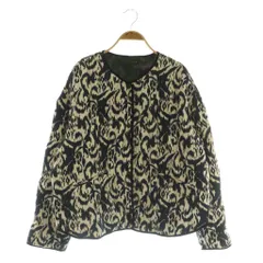 ザラ ZARA 総柄 キルティングジャケット USA L ベージュ /MY ■OS