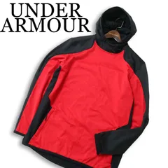 UNDER ARMOUR アンダーアーマー 秋冬 裏起毛★ ロゴ ストレッチ フーディー パーカー Sz.LG メンズ トレーニング