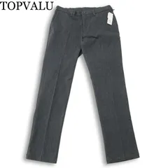 【新品 未使用】 TOPVALU トップバリュ イオン 秋冬 起毛 ノータック ストレッチ スラックス パンツ Sz.88 メンズ グレーのサムネイル