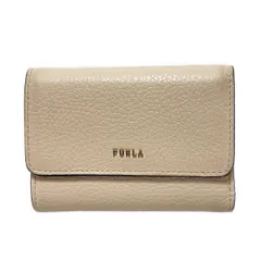 FURLA(フルラ) 3つ折り財布 バビロン ベージュ L字ファスナー レザー