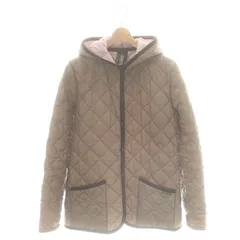 ラベンハム LAVENHAM フード付キルティングジャケット ブルゾン フード付き フロントボタン 38 M 茶 ブラウン /YQ ■OS