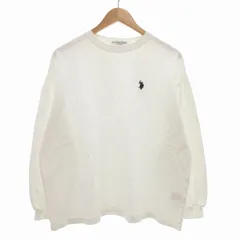 U.S. POLO ASSN カットソー ロゴ刺しゅう 長袖 F ホワイト /UO