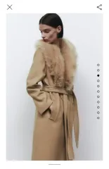 タグ付き新品) ZARA ファーカラー マンティコ ウール ロング コート