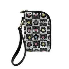 MARY QUANT(マリークワント) 小物入れ美品  - 黒×白×マルチ 小物入れ(その他)/フラワー(花)