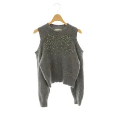 リリーブラウン Lily Brown キャンディストック 24AW レイヤードビジューニット セーター F グレー /AT ■OS