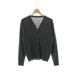 ジョンスメドレー JOHN SMEDLEY Vネックカーディガン ウール チャコールグレー /CX ■OS ■SH