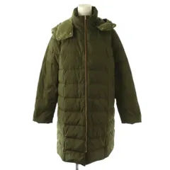 ナノユニバース nano universe ダウンコート フード付き F カーキグリーン /ES ■OS