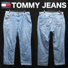 00's TOMMY JEANS バギーデニム W40 平置き52cm トミーヒルフィガー ルーズテーパード ジーンズ ビッグサイズ 大きめ 極太 ドカン 土管 オールド ビンテージ
