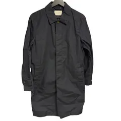  URBAN RESEARCH DOORS（アーバンリサーチ ドアーズ）ステンカラーコート ビジネスシーン メンズカジュアル ブラック サイズ38  【ZK64】