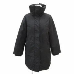 ナノユニバース nano universe 中綿コート 36 黒 ブラック スタンドカラー ロング丈 669-9211024 /YS27 ■GY61