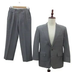 ラルフローレン RALPH LAUREN チャップス CHAPS スーツ セットアップ 上下 グレー テーラードジャケット シングルボタン ミドル丈 スラックスパンツ ロールアップ アンクル丈 /YS5 ■GY61