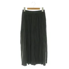 アンタイトル UNTITLED スエード調 ランダムプリーツスカート ロング フレア 1 グレー /NR ■OS