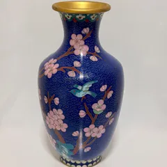明治〜大正◇アンティーク◇七宝焼◇一輪挿し◇安藤七宝店◇龍朱雀蝶草