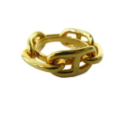 エルメス HERMES スカーフリング シェーヌダンクル ゴールドカラー ☆AA★