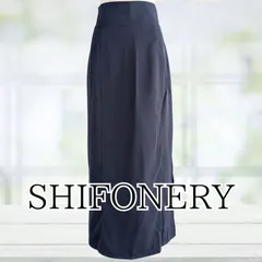 USED SHIFONERY ウエストサイドリブタイトスカート ネイビー サイズ38 レディース シフォネリ