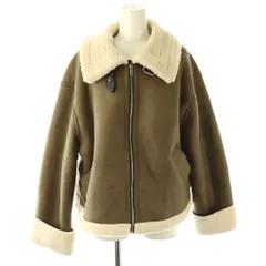 ザラ ZARA フェイクムートン ダブルフェイスジャケット XS カーキ /DF ■OS