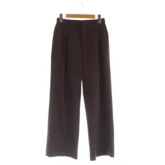 ユナイテッドアローズ UNITED ARROWS 2タック メランジ ワイド パンツ 36 ワイン /MY ■OS