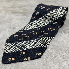 【ストライプ】特殊ストライプネクタイ　バイカラー　ネイビー　シルバー　シャドウ模様　光沢　