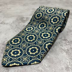 300円〜】クリスチャンディオール ネクタイ シルク 総柄 ブルー