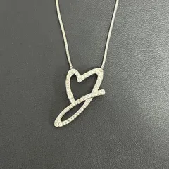 【Swarovski】スワロフスキー　ハートモチーフネックレス　ペンダント　シルバー