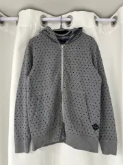 メンズ ポール・スミス グレー ドット フーディー ジップアップ M (ML)