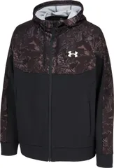 アンダーアーマー UNDER ARMOUR UA ARMOUR FLEECE CAMO FULL-ZIP HOODIE メンズ アウター パーカー フリース素材 保温 軽量 通気性 冬 フルジップ  6007736 001 BLACK