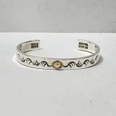 01w-6104 ARIZONA FREEDOM アリゾナフリーダム   太陽神バングル シルバー K18  付属品無し   日本製 メンズ   バングル  【中古品】