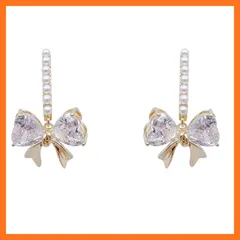 【新品】 HAPVITAL ピアス レディース イヤリング人気 金属925 樹脂 アレルギー対応シルバー イヤリング おしゃれ プレセント誕生日 恋人 記念日 (気質蝶ネクタイ)