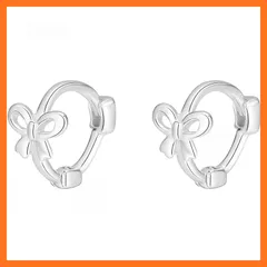 【新品】 TALONIA つけっぱなし可能 999純銀 ピアス レディース セカンドピアス 金属アレルギー対応 シルバー 小さめ 蝶ネクタイ リボンデザイン シンプル 可愛い 日常 プレゼント ギフト 0