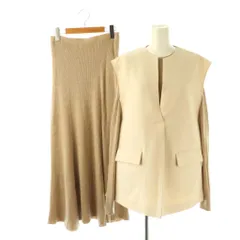 ミラオーウェン Mila Owen 25SS ベストコーディネートニットスカート SET UP セットアップ セーター 1 アイボリー ベージュ /ES ■OS