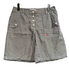 ルコックスポルティフ le coq sportif ゴルフウェア ハーフパンツ ストライプ 11 白 ホワイト 黒 ブラック ■GY61