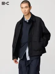 新品)L UNIQLO U コットン ショート ブルゾン