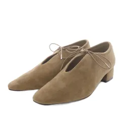 ルタロン Le Talon 25AW 3.5cmレザーレースアップパンプス ハイヒール 24cm ベージュ /YO35