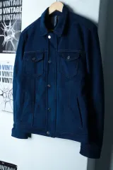 (L-XL) ザラ ジップアップ ウィンドブレーカー アウター ジャケット スウェード ブルゾン-16AEB