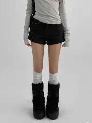 ブラックアップ HOT Face the Sun ノンフェイド ショート デニムパンツ