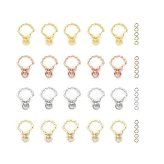 手作り DIY用パーツ カワイイ キーリング ワンタッチキーホルダー 回転カン付き シルバー 20個 キーホルダー金具 ゴールドなど4色 YFFSFDC