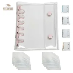 シール帳 A7 透明 リフィル10枚付 バインダー 6穴 女の子 男の子 シール収納 推し活グッズ【MikoMako】